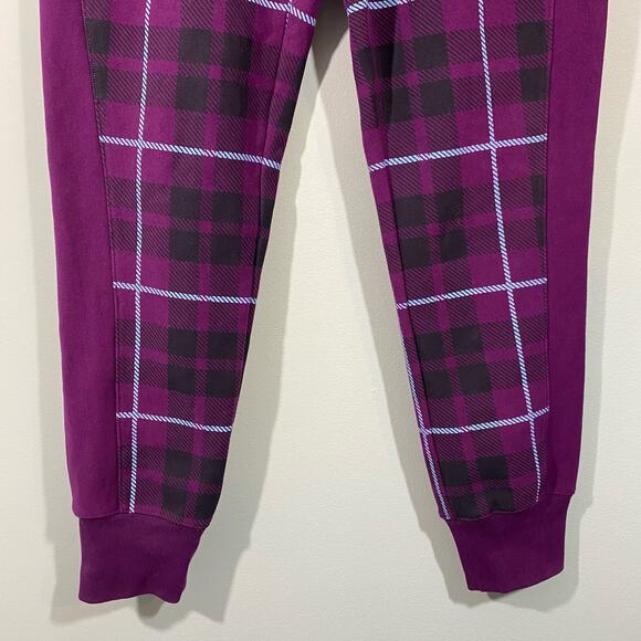Champion Women's Purple Plaid Reverse Weave Jogger Sweatpants Size Small - Picture 5 of 8